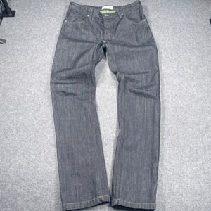 Springfield Mens Straight Leg Button-fly Dark Indigo Cotton Denim Jeans W32 L34